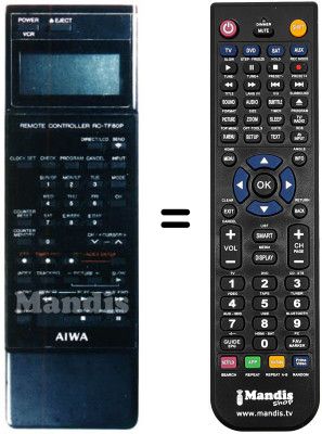 Mando a distancia equivalente RC-TF80P
