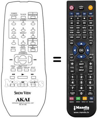 Mando a distancia equivalente RC-X176E
