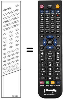 Replacement remote control RC 3002