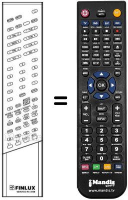 Mando a distancia equivalente RC 3008