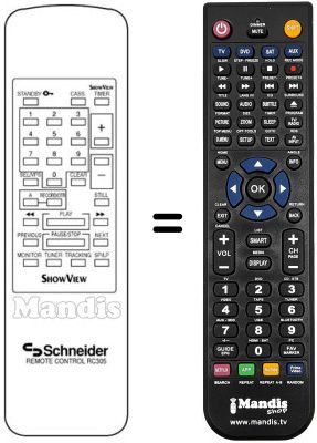 Télécommande équivalente RC 305