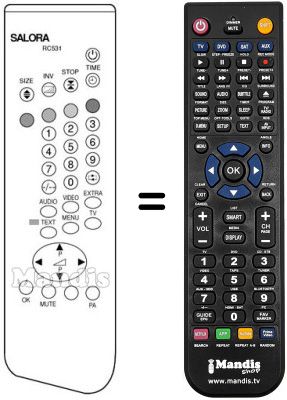 Replacement remote control Salora 28 T 9C