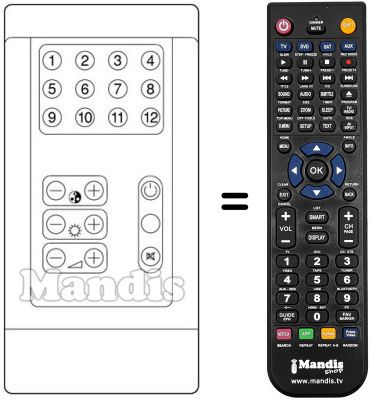 Replacement remote control RC IV 12 FACH