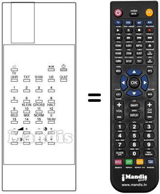Replacement remote control RCS 6292.4