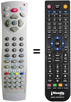 Mando a distancia equivalente Autovox AX 14DVX 07