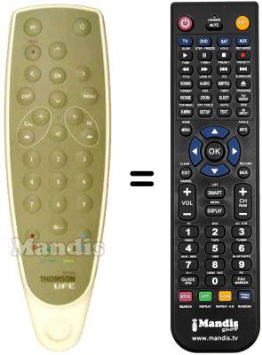 Replacement remote control Pathé Marconi XINOX TV