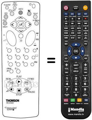 Replacement remote control Teleavia DIGITAL 14'