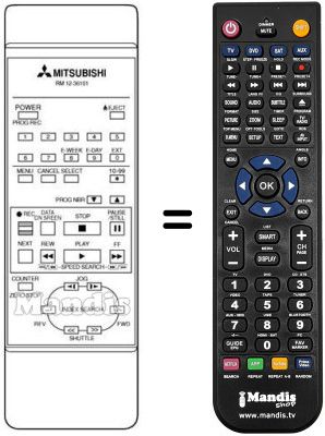 Télécommande équivalente RM 12-36101 Télécommande équivalente RM 12-36101