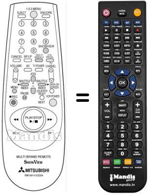 Replacement remote control RM 641V-63304 Replacement remote control RM 641V-63304