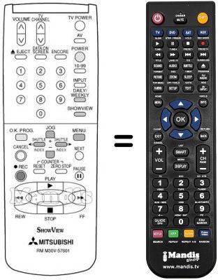 Replacement remote control RM M30V-57601 Replacement remote control RM M30V-57601