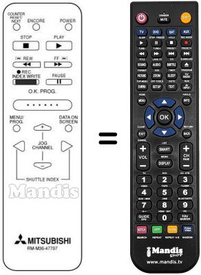 Replacement remote control RM M36-47707 Replacement remote control RM M36-47707