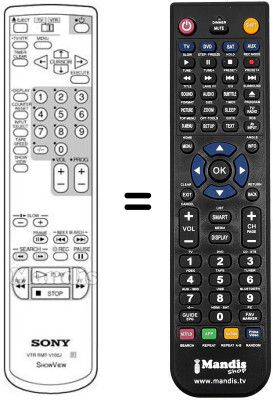 Télécommande équivalente RMT-V166 J