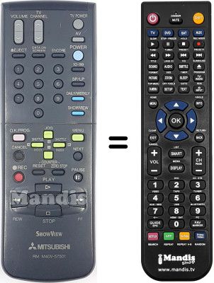 Replacement remote control RM M40V-57501 Replacement remote control RM M40V-57501