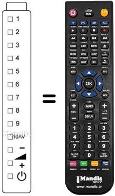 Télécommande équivalente RRMCG 0125 CESA