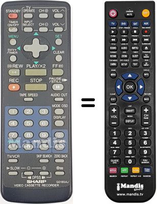 Mando a distancia equivalente Sharp VC MH671 GM
