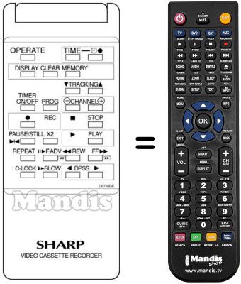 Replacement remote control RRMCG 0716 GE