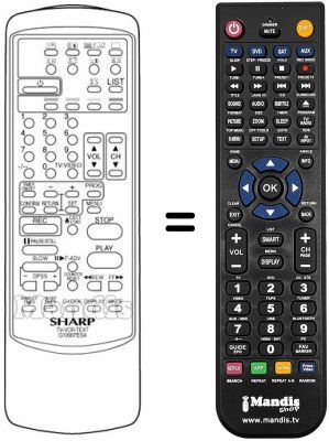 Replacement remote control Sharp 37 VT 24 S