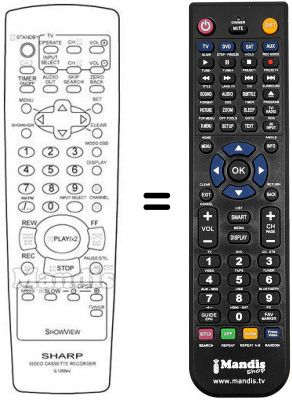 Replacement remote control RRMCG 1255 AJ