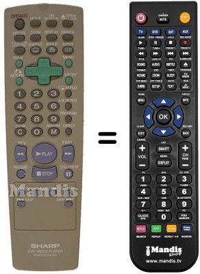 Replacement remote control RRMCG 1270 AJSA