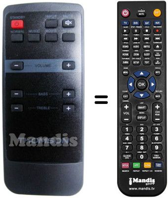 Mando a distancia equivalente Thomson SB 2110 Mando a distancia equivalente Thomson SB 2110