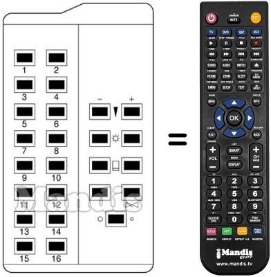 T&eacute;l&eacute;commande &eacute;quivalente SENSOR REM.CONT.16 FACH