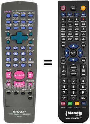 Mando a distancia equivalente Sharp VC GH600