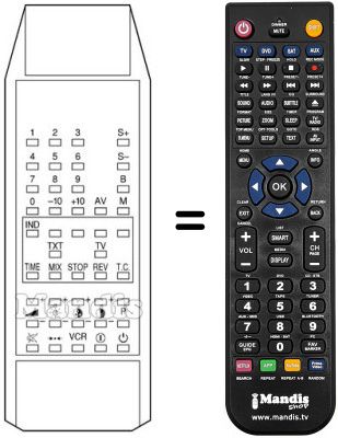 Replacement remote control UKV 110 TEXT