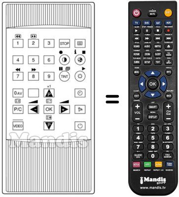Replacement remote control TC 150 E Replacement remote control TC 150 E