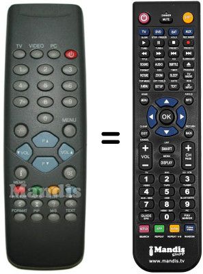 Télécommande équivalente Sinudyne 42000