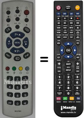 Télécommande équivalente RC 2183