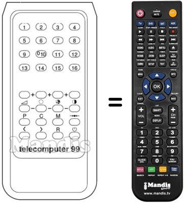 Replacement remote control TELECOMPUTER 99