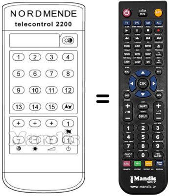 Mando a distancia equivalente TELECONTROL 2200 Mando a distancia equivalente TELECONTROL 2200