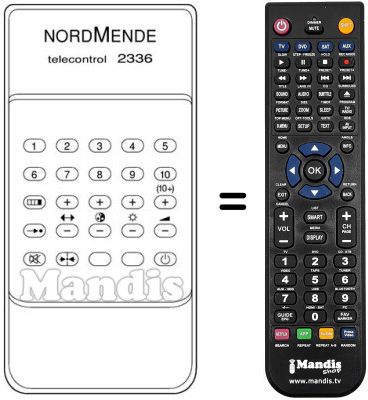 Mando a distancia equivalente TELECONTROL 2336 Mando a distancia equivalente TELECONTROL 2336