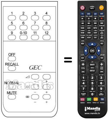 Replacement remote control TELEMASTER 12