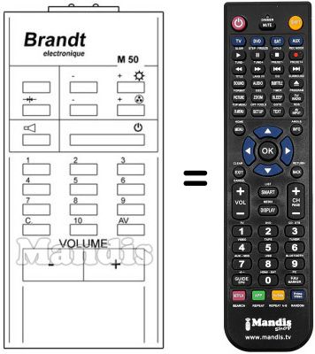 Télécommande équivalente Thomson D 36 FI Télécommande équivalente Thomson D 36 FI
