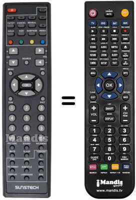 Télécommande équivalente Sunstech TL-RI1970