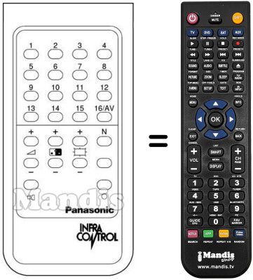 Replacement remote control TNQ 1663