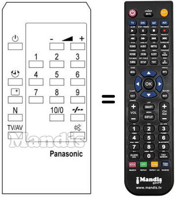 Replacement remote control TNQ 8E 0417