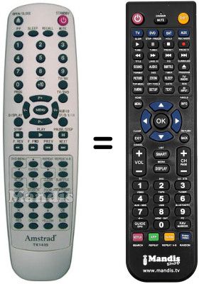 Mando a distancia equivalente Amstrad LCD-1907 D