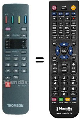 Replacement remote control Thomson 70972 T Replacement remote control Thomson 70972 T