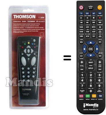 Télécommande équivalente Thomson 28 DN 40 E Télécommande équivalente Thomson 28 DN 40 E
