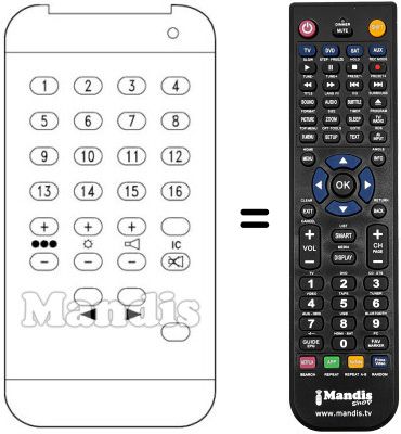Replacement remote control US 16