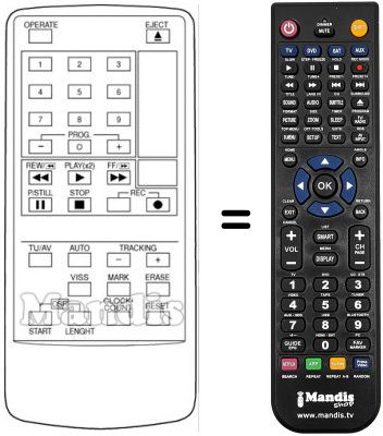 Replacement remote control SOUND WAVE VH 221 RC Replacement remote control SOUND WAVE VH 221 RC
