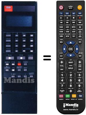 Télécommande équivalente VRI 606 Télécommande équivalente VRI 606