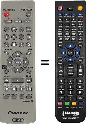 Mando a distancia equivalente Pioneer DV 400V S