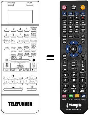Replacement remote control VZ 949 A