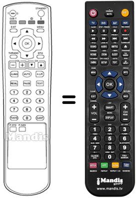 Replacement remote control KAON MEDIA 570 KTSC Replacement remote control KAON MEDIA 570 KTSC