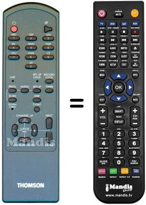 Télécommande équivalente Thomson ASR 11 T Télécommande équivalente Thomson ASR 11 T