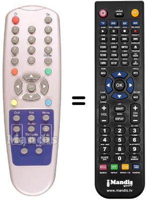 Replacement remote control Xsat FALCON 12 DTVA SECA MEDIAGUARD