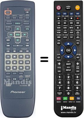 Mando a distancia equivalente Pioneer DV 626